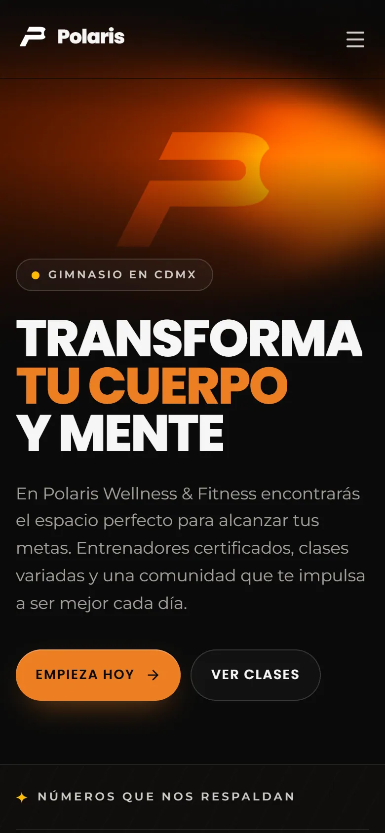 Polaris, inicio en un teléfono